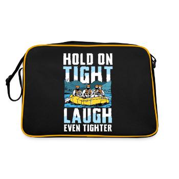 Rafting Adventure: Hold on tight, laugh - Retro Bag - black/gold - Back