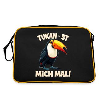 Toucan - St me ! Slogan amusant avec - Sac Retro - noir/or - Dos