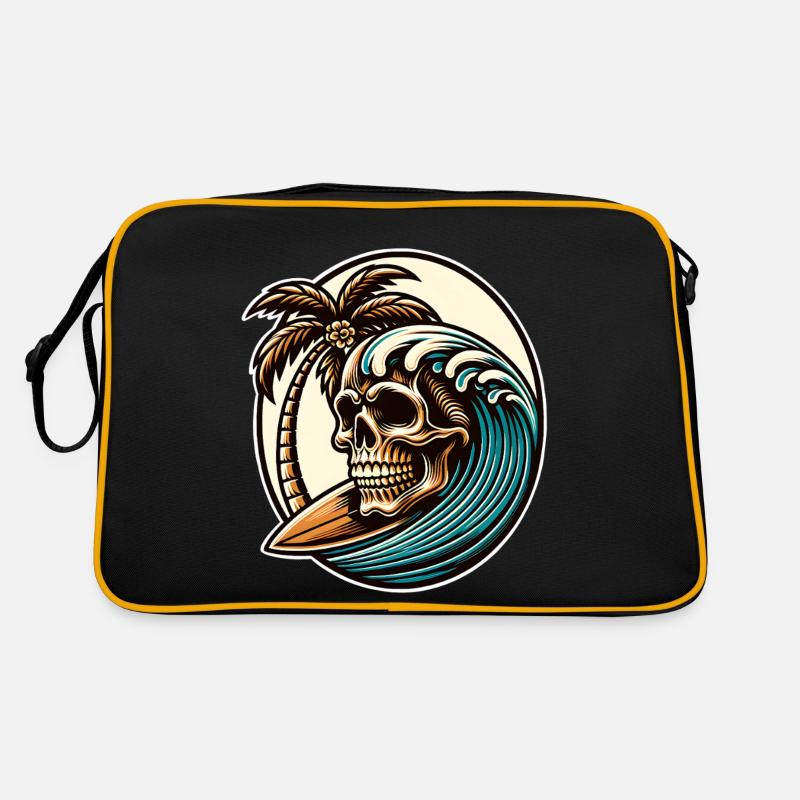 Crâne de surfeur de surf Sac Retro