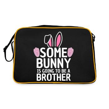 Funny Easter Baby Sibling Design - Retro Bag - black/gold - Back