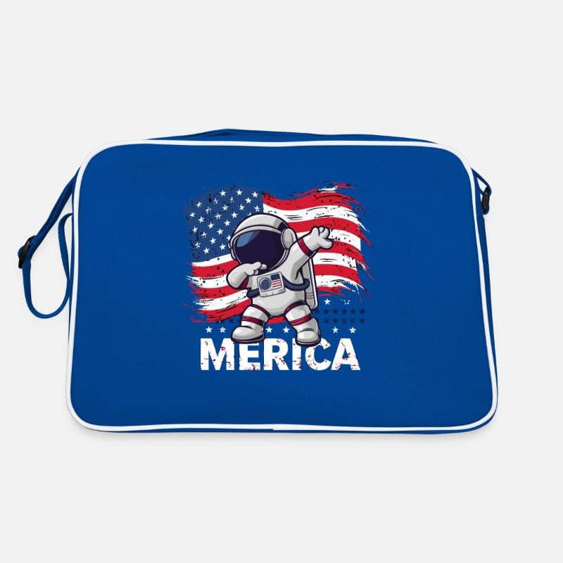 Merica, astronaute dabbing avec le drapeau des États-Unis Sac Retro