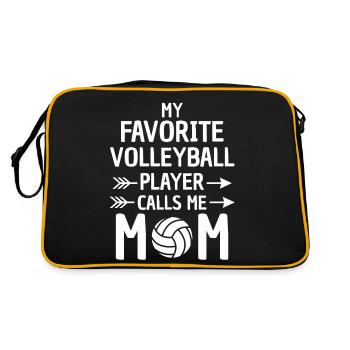 drôle volley-ball maman design maman - Sac Retro - noir/or - Dos