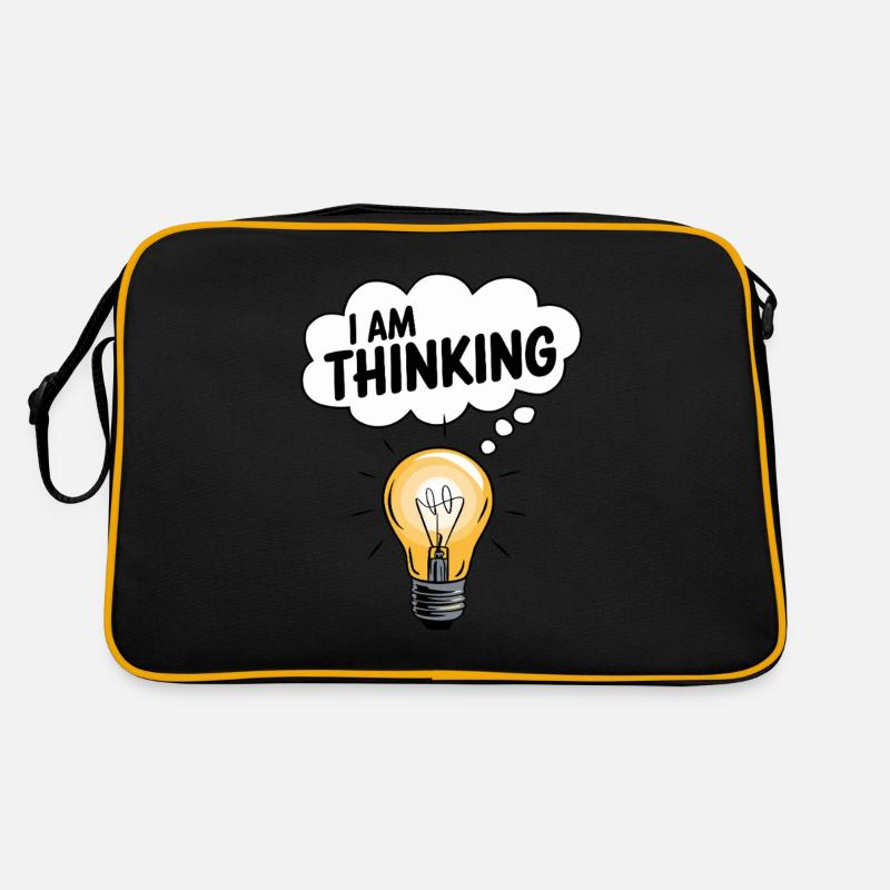 Je pense ampoule Pensée Nuage de pensée Créativité Sac Retro