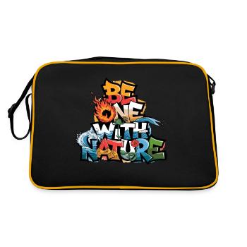 Un avec la nature : vivre en harmonie avec la nature - Sac Retro - noir/or - Dos