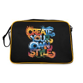 Créez votre propre style Variété de couleurs - Sac Retro - noir/or - Dos