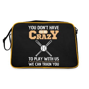 Lustiger Baseball Spruch Baseball Team - Retro Tasche - Schwarz/Gold - Hinten