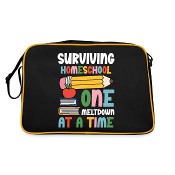 Survive Homeschool A Breakdown After - Retro Bag - black/gold - Back