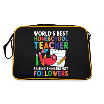 Meilleur enseignant à domicile au monde - Raising - Sac Retro - noir/or - Dos