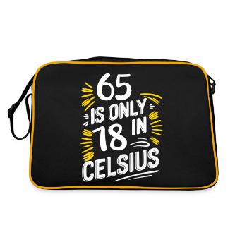 65 is only 18 in Celsius Birthday - Retro Bag - black/gold - Back