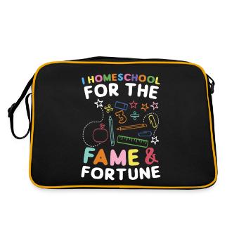I Teach Home for Fame & Fortune - Retro Bag - black/gold - Back