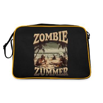 Zombie Zummer On The Beach Apocalypse - Retro Bag - black/gold - Back