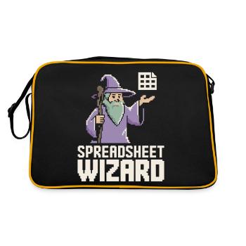 Tabellenkalkulations-Assistent Lustiger Controller Buchhalter - Retro Tasche - Schwarz/Gold - Hinten