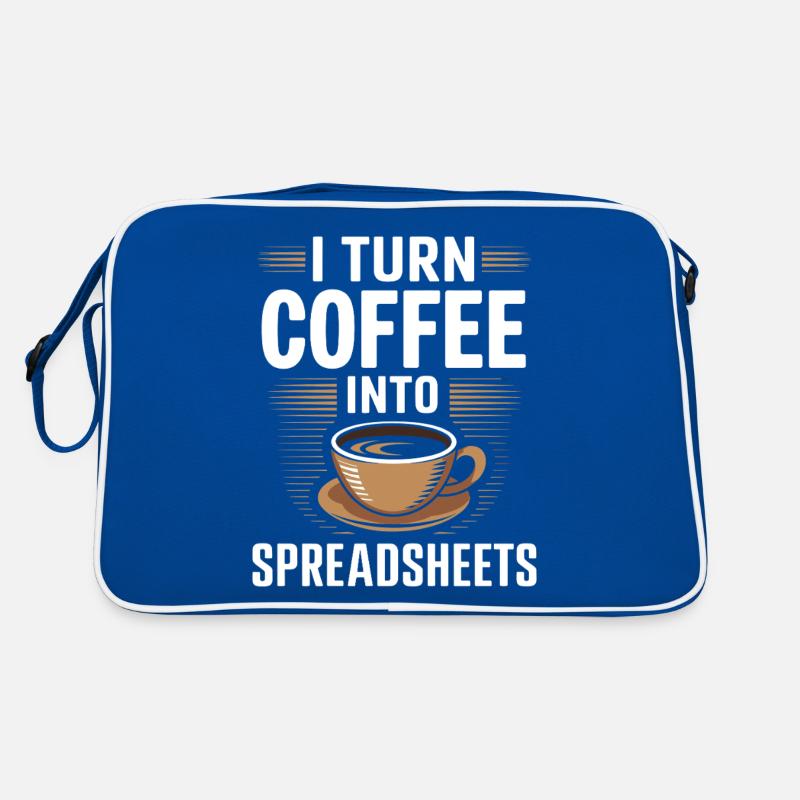 I Turn coffee into Spreadsheets Accountant Control Retro Bag