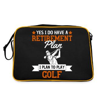My retirement plan is to play golf - Retro Bag - black/gold - Back