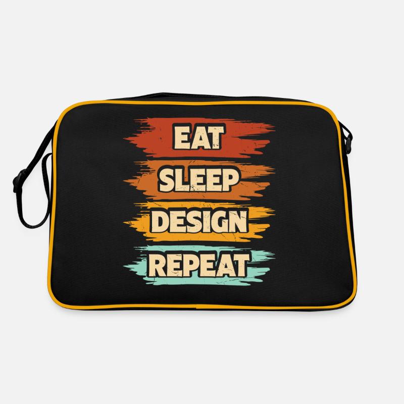 Architekt - Retro Tasche - Schwarz/Gold