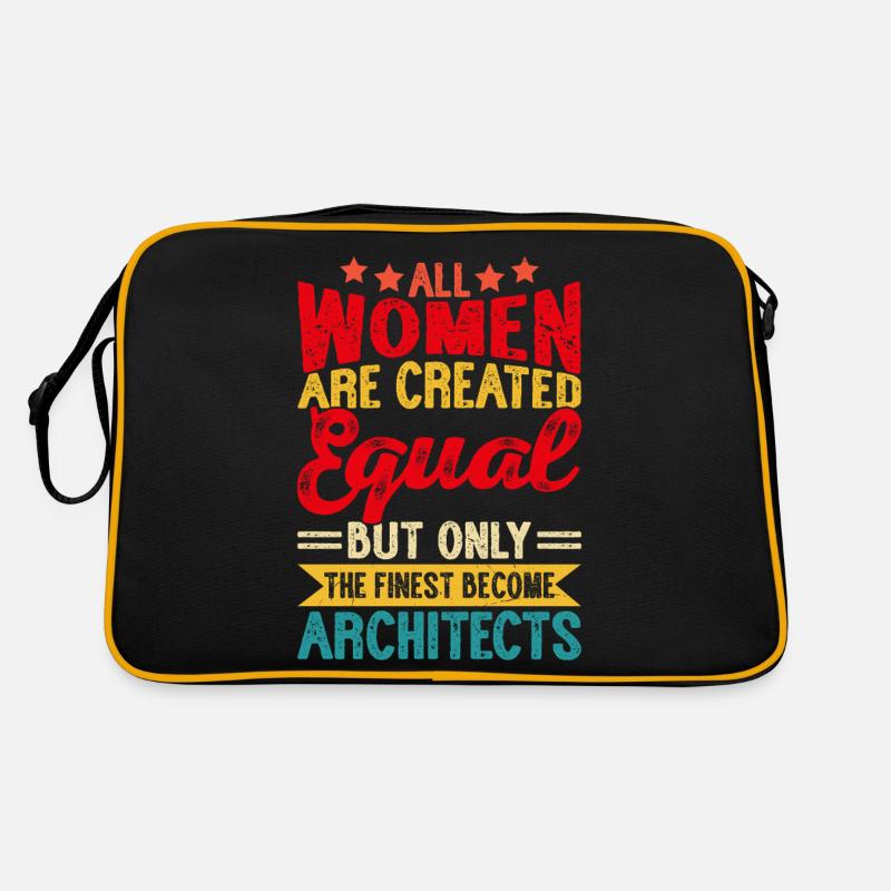 Architekt - Retro Tasche - Schwarz/Gold