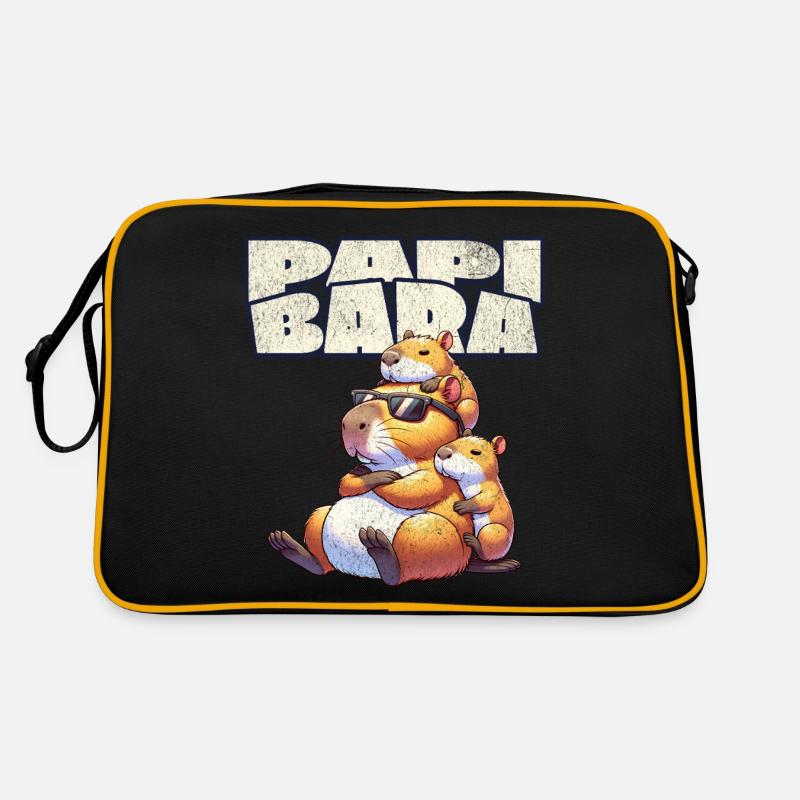 Papibara Capybara Father Dad Retro Bag