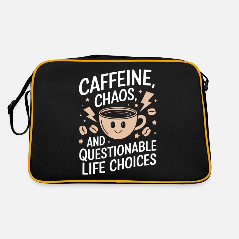 Caffeine Coffee Saying Coffee Drinker Retro Bag