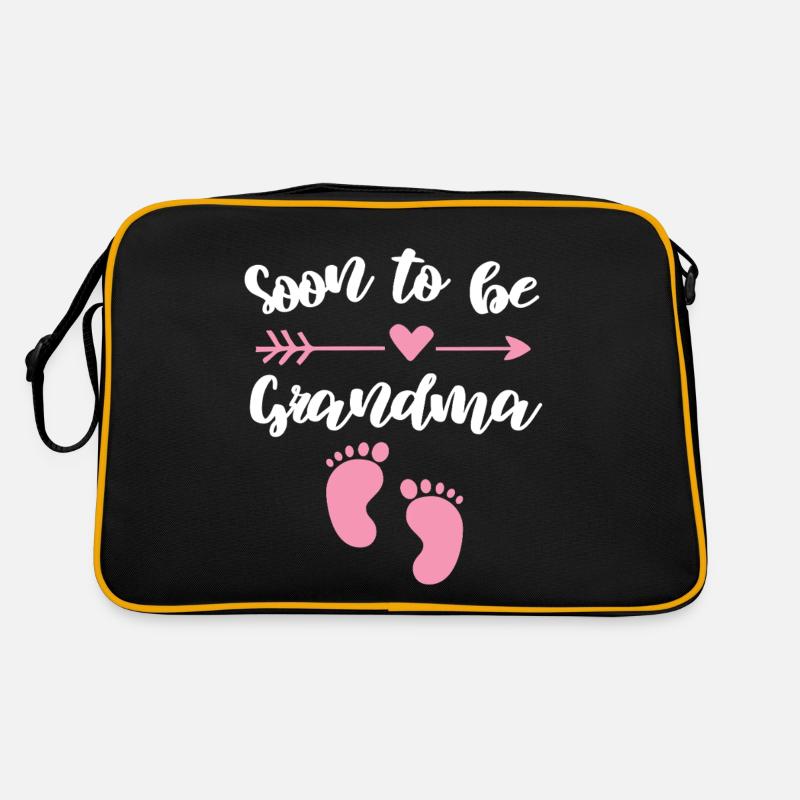 werdende Oma Baby bald Großmutter Retro Tasche
