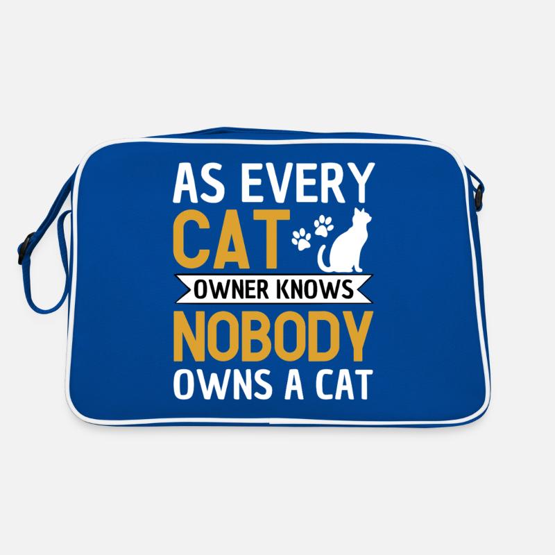 Funny Cat Saying Cat Owner Retro Bag