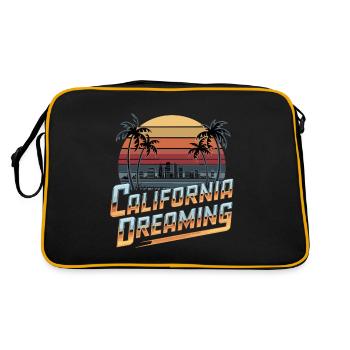 Californie Dreaming City Horizon Palmiers Rétro - Sac Retro - noir/or - Dos