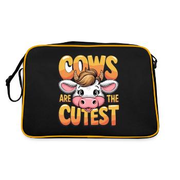 Les vaches sont les amis les animaux les plus mignons pour - Sac Retro - noir/or - Dos