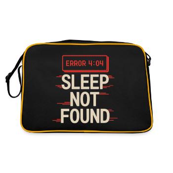 404 sleep not found Funny Computer Geek Humor - Retro Bag - black/gold - Back