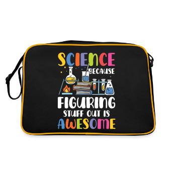 Natural sciences because trial and error is brilliant - Retro Bag - black/gold - Back