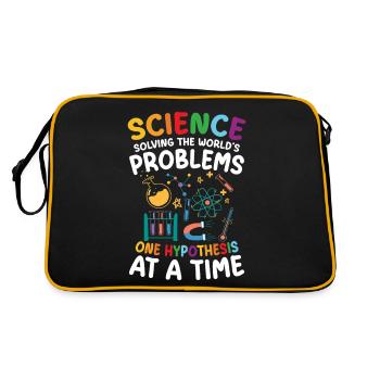 Natural sciences help solve world problems - Retro Bag - black/gold - Back