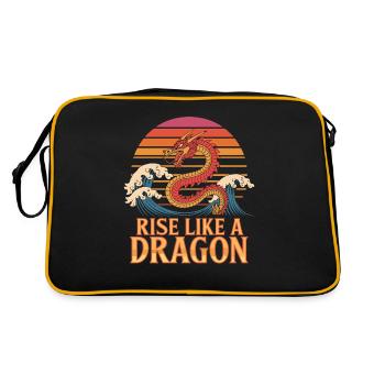 Levez-vous comme un dragon Sunset waves - Sac Retro - noir/or - Dos