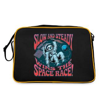 Slowly and steadily, the space race wins - Retro Bag - black/gold - Back