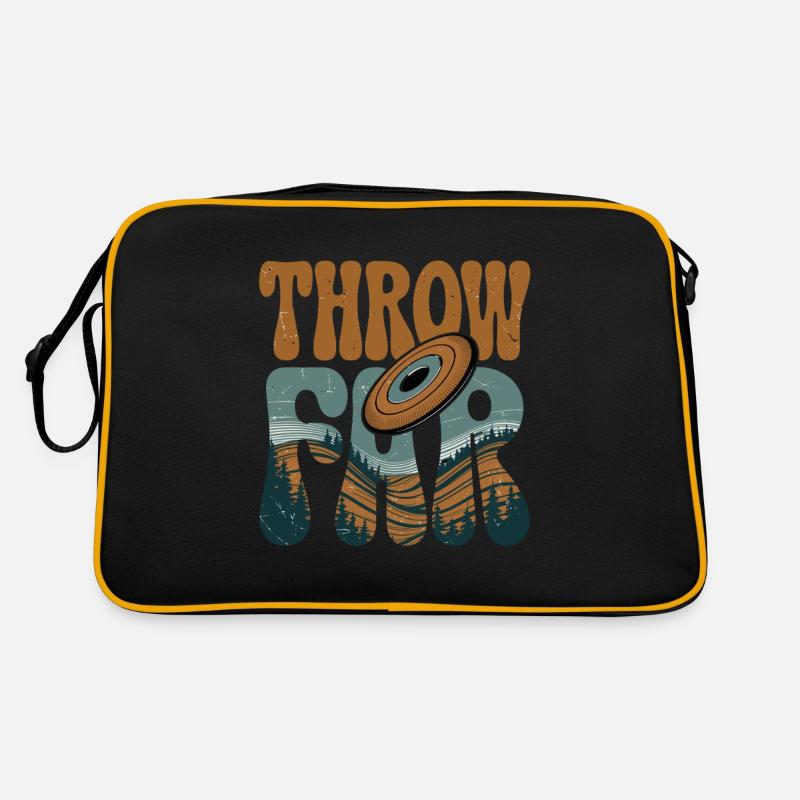 Throw Far Frisbee Adventure Nature Retro Bag