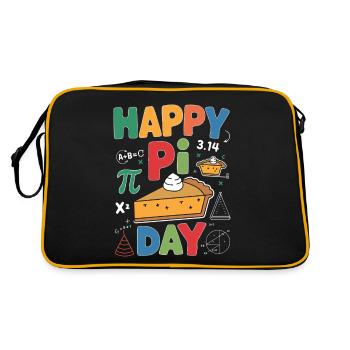 Happy Pi Day - Retro Bag - black/gold - Back