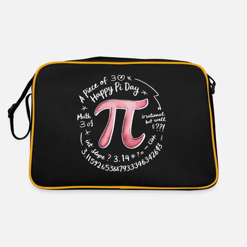 Pi - Retro Tasche - Schwarz/Gold