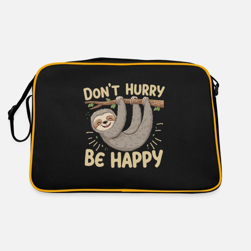 Entspannt Sein Mit Faultier Spruch Retro Tasche