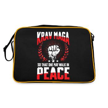 Krav Maga: So That One May Walk In Peace - Retro Tasche - Schwarz/Gold - Hinten