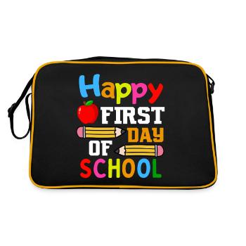 Premier jour d’école Début de l’école - Sac Retro - noir/or - Dos