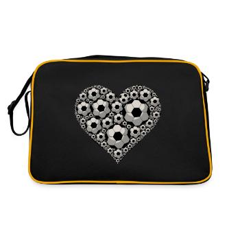 Soccer Heart Soccer Team Love Soccer - Sac Retro - noir/or - Dos