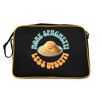 Spaghetti - Retro Tasche - Schwarz/Gold - Hinten