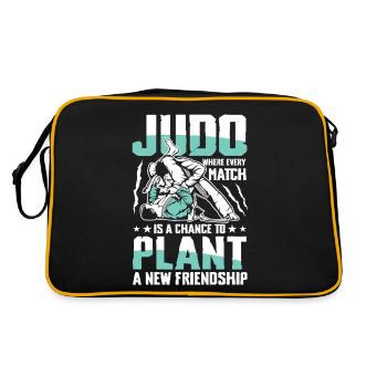 Judo: Every encounter is an opportunity, a new one - Retro Bag - black/gold - Back