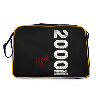 25ème anniversaire cadeau mari Original avril 2000 - Sac Retro - noir/or - Dos