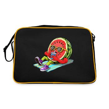 Relaxant pastèques illustration été - Sac Retro - noir/or - Dos