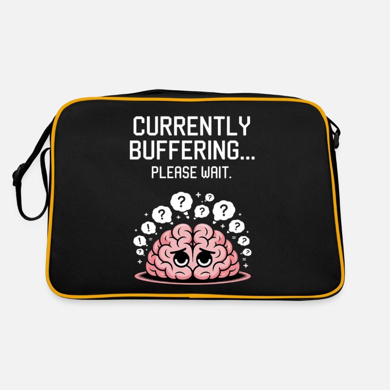 Funny Brain Thinking Saying Retro Bag