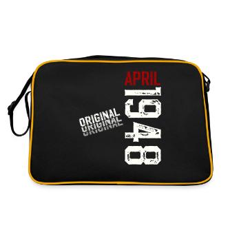 77e anniversaire Légende April Née en 1948 - Sac Retro - noir/or - Dos