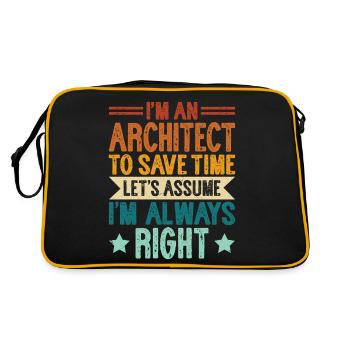 Architect - Retro Bag - black/gold - Back