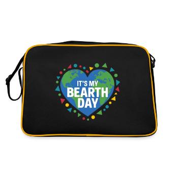 Environmental Protection Birthday Saying - Retro Bag - black/gold - Back