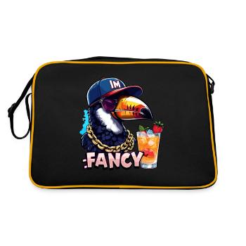Toucan tropical fantaisie avec style - Sac Retro - noir/or - Dos