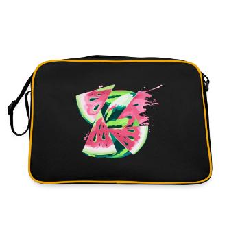 Fresh watermelon splash for summer joy - Retro Bag - black/gold - Back