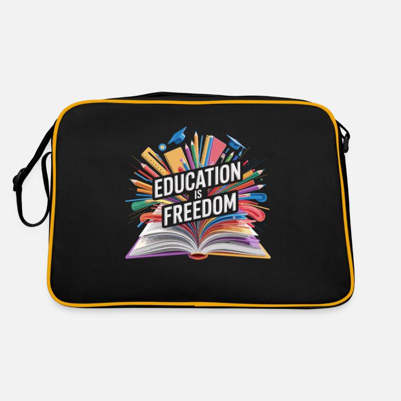 L’éducation est la liberté, la représentation créative Sac Retro