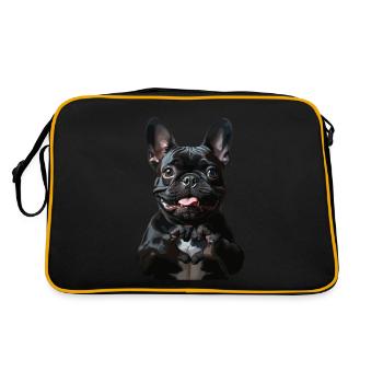 Look mignon de bouledogue français - Sac Retro - noir/or - Dos